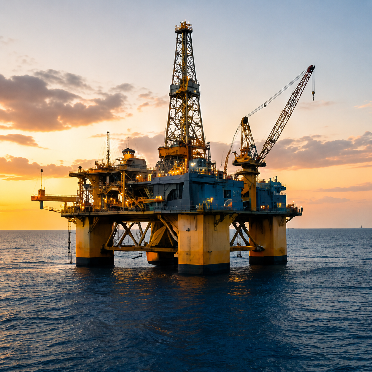 Plataforma marina de oil and gas